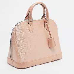 Pre Owned Louis Vuitton Metallic Peach Epi Leather Alma PM Bag
