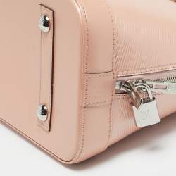 Pre Owned Louis Vuitton Metallic Peach Epi Leather Alma PM Bag