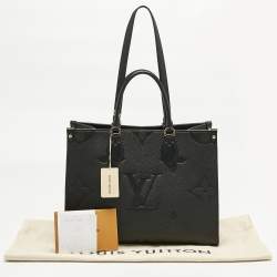 Pre Owned Louis Vuitton Black Monogram Giant Empreinte Leather Onthego MM Bag