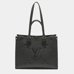 Pre Owned Louis Vuitton Black Monogram Giant Empreinte Leather Onthego MM Bag