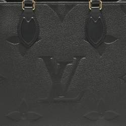 Pre Owned Louis Vuitton Black Monogram Giant Empreinte Leather Onthego MM Bag