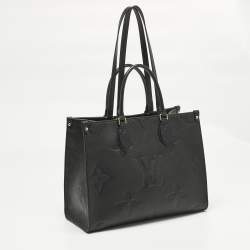 Pre Owned Louis Vuitton Black Monogram Giant Empreinte Leather Onthego MM Bag