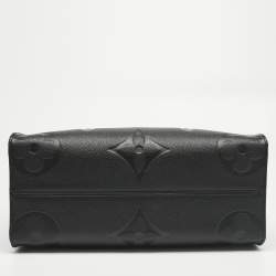 Pre Owned Louis Vuitton Black Monogram Giant Empreinte Leather Onthego MM Bag