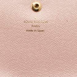 Pre Owned Louis Vuitton Rose Ballerine Damier Ebene Canvas Emilie Wallet