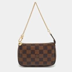 Pre Owned Louis Vuitton Damier Ebene Canvas Mini Pochette Accessoires Bag