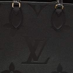 Pre Owned Louis Vuitton Black Monogram Giant Empreinte Leather Onthego MM Bag