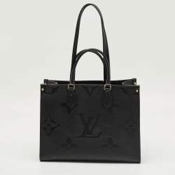 Pre Owned Louis Vuitton Black Monogram Giant Empreinte Leather Onthego MM Bag