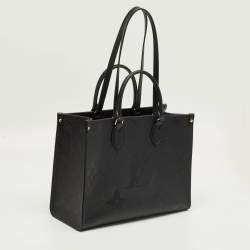 Pre Owned Louis Vuitton Black Monogram Giant Empreinte Leather Onthego MM Bag