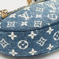 Pre Owned Louis Vuitton Bleu Monogram Denim Loop Bag