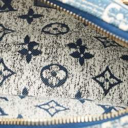 Pre Owned Louis Vuitton Bleu Monogram Denim Loop Bag