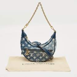 Pre Owned Louis Vuitton Bleu Monogram Denim Loop Bag