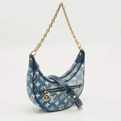 Pre Owned Louis Vuitton Bleu Monogram Denim Loop Bag