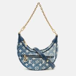 Pre Owned Louis Vuitton Bleu Monogram Denim Loop Bag