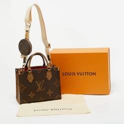 Pre Owned Louis Vuitton Monogram Giant Reverse Canvas Onthego PM Bag