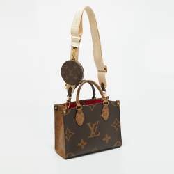 Pre Owned Louis Vuitton Monogram Giant Reverse Canvas Onthego PM Bag