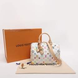 مملوكة مسبقًا حقيبة لوي فيتون x تاكاشي موراكامي سبيدي باندوليير 25 أبيض مونوغرامي متعدد الألوان