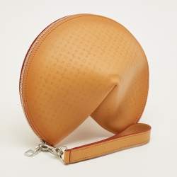 Pre Owned Louis Vuitton Fortune Cookie Tan Monogram Leather Pouch