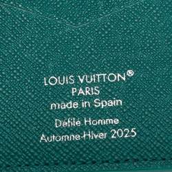 Pre Owned Louis Vuitton Green Monogram Canvas Pocket Organizer