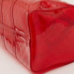 مملوكة مسبقًا Louis Vuitton Keepall Bandouliere 50 Red Monogram PVC Duffel Bag