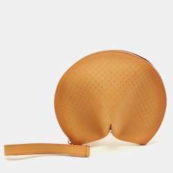 Pre Owned Louis Vuitton Fortune Cookie Tan Monogram Leather Pouch