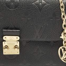 Pre Owned حقيبة لوي فيتون ماديلين نانو جلد إمبريانت مونوغرامي أسود بحاملة علوية