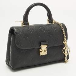 Pre Owned حقيبة لوي فيتون ماديلين نانو جلد إمبريانت مونوغرامي أسود بحاملة علوية