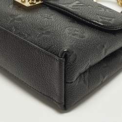 Pre Owned حقيبة لوي فيتون ماديلين نانو جلد إمبريانت مونوغرامي أسود بحاملة علوية