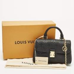 Pre Owned حقيبة لوي فيتون ماديلين نانو جلد إمبريانت مونوغرامي أسود بحاملة علوية