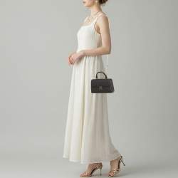 Pre Owned حقيبة لوي فيتون ماديلين نانو جلد إمبريانت مونوغرامي أسود بحاملة علوية