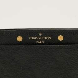 Pre Owned Louis Vuitton Black Monogram Empreinte Leather Card Holder