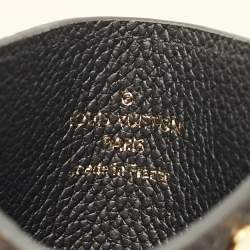 Pre Owned Louis Vuitton Black Monogram Empreinte Leather Card Holder
