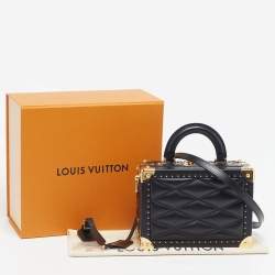 Pre Owned حقيبة لوي فيتون بيتي فاليز جلد ماليتاج سوداء بيد علوية