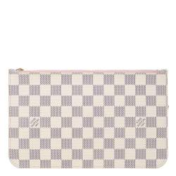 مملوكة مسبقًا Louis Vuitton Damier Azur Canvas Neverfull Pochette NM Clutch         