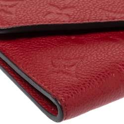 Pre Owned Louis Vuitton Cerise Empreinte Leather Josephine Wallet