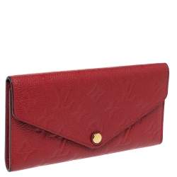 Pre Owned Louis Vuitton Cerise Empreinte Leather Josephine Wallet