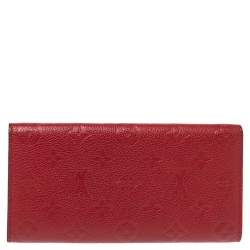 Pre Owned Louis Vuitton Cerise Empreinte Leather Josephine Wallet