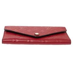 Pre Owned Louis Vuitton Cerise Empreinte Leather Josephine Wallet