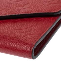 Pre Owned Louis Vuitton Cerise Empreinte Leather Josephine Wallet