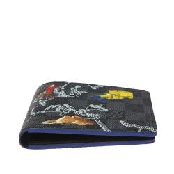 مملوكة مسبقًا محفظة لوى فيتون سليندر طباعة خريطة كانفاس غرافيتى دامييه 