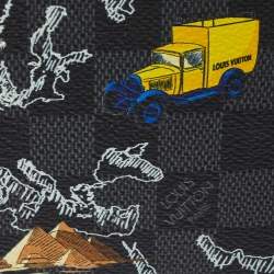 مملوكة مسبقًا محفظة لوى فيتون سليندر طباعة خريطة كانفاس غرافيتى دامييه 