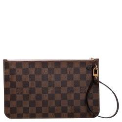 Pre Owned Louis Vuitton Damier Ebene Canvas Neverfull Pochette