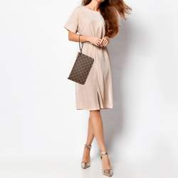 Pre Owned Louis Vuitton Damier Ebene Canvas Neverfull Pochette