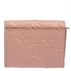 مملوكة مسبقًا Louis Vuitton Rose Poudre Monogram Empreinte Leather Zoe Wallet