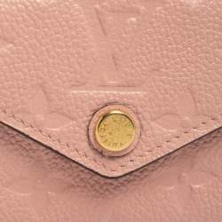 مملوكة مسبقًا Louis Vuitton Rose Poudre Monogram Empreinte Leather Zoe Wallet