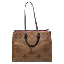 مملوكة مسبقًا حقيبة لوي فيتون جاينت اونثيغو كانفاس مونوغرامي معكوس GM