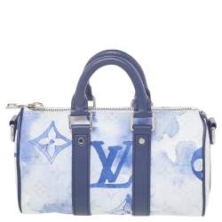 Louis Vuitton Virgil Abloh Brown, White, And Blue Monogram Coated
