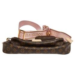Pre Owned Louis Vuitton Rose Clair Monogram Canvas Multi Pochette Accessoires