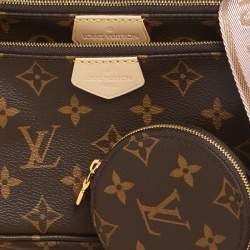 Pre Owned Louis Vuitton Rose Clair Monogram Canvas Multi Pochette Accessoires