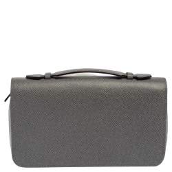 Pre Owned محفظة لوي فيتون زيبي اكس أل جلد تايغا غلاسيه