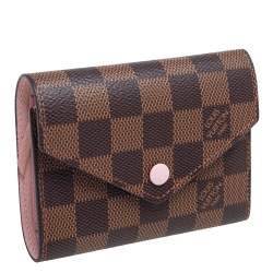 Pre Owned Louis Vuitton Damier Ebene Canvas Victorine Wallet